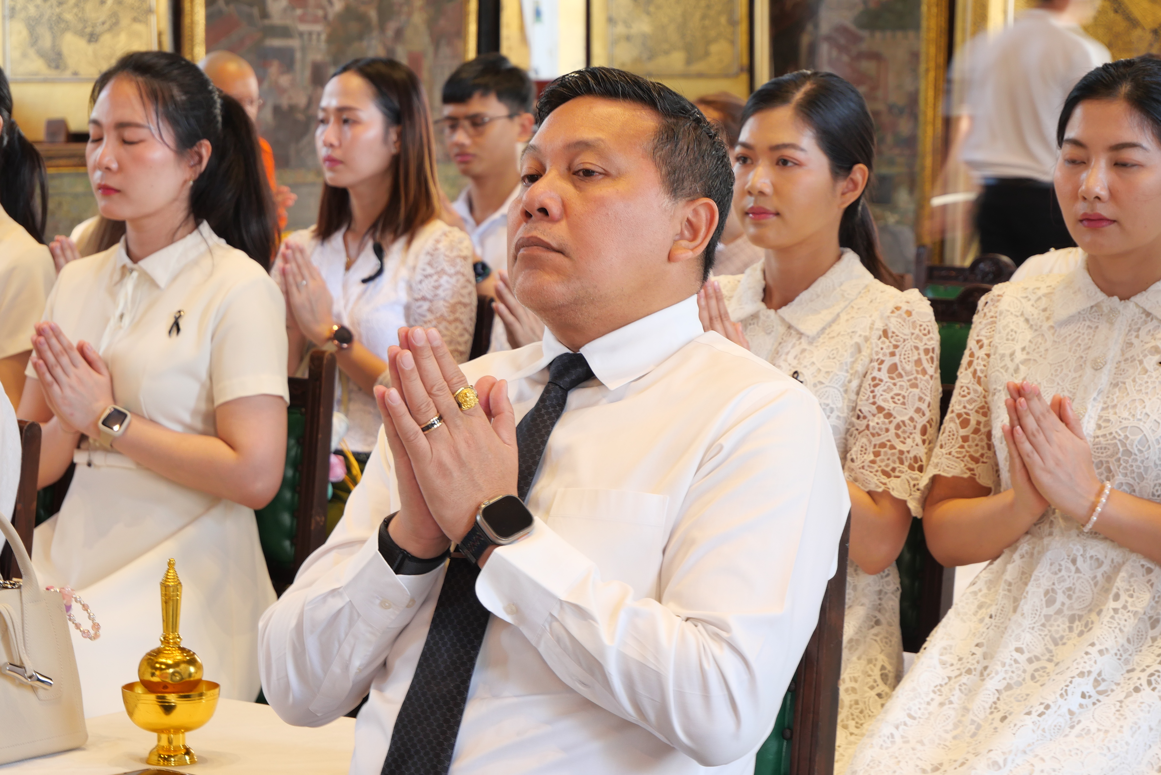 title - ปลัดกระทรวงเกษตรและสหกรณ์ พร้อมด้วยคณะผู้จัดเตรียมงานพระราชพิธีพืชมงคลจรดพระนังคัลแรกนาขวัญ ประจำปี ๒๕๖๙ ทำบุญถวายผ้าไตรและเครื่องไทยธรรม